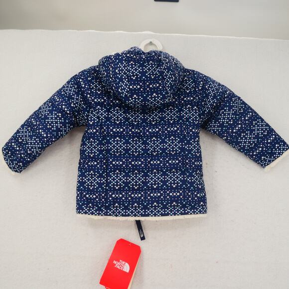 NEW THE NORTH FACE Girl's 12-18 months Reversible Mossbud Swirl Blue Sparkle - Picture 13 of 13